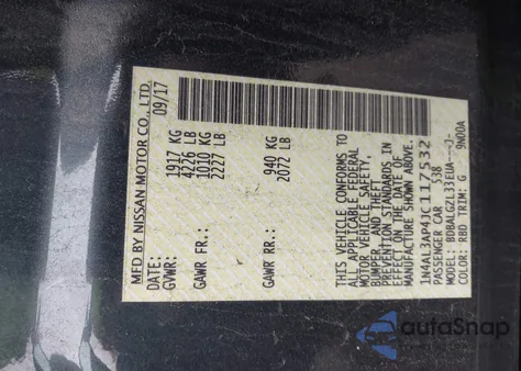 2018 Nissan Altima 2.5 S из США, поврежденный, VIN 1N4AL3AP4JC117532